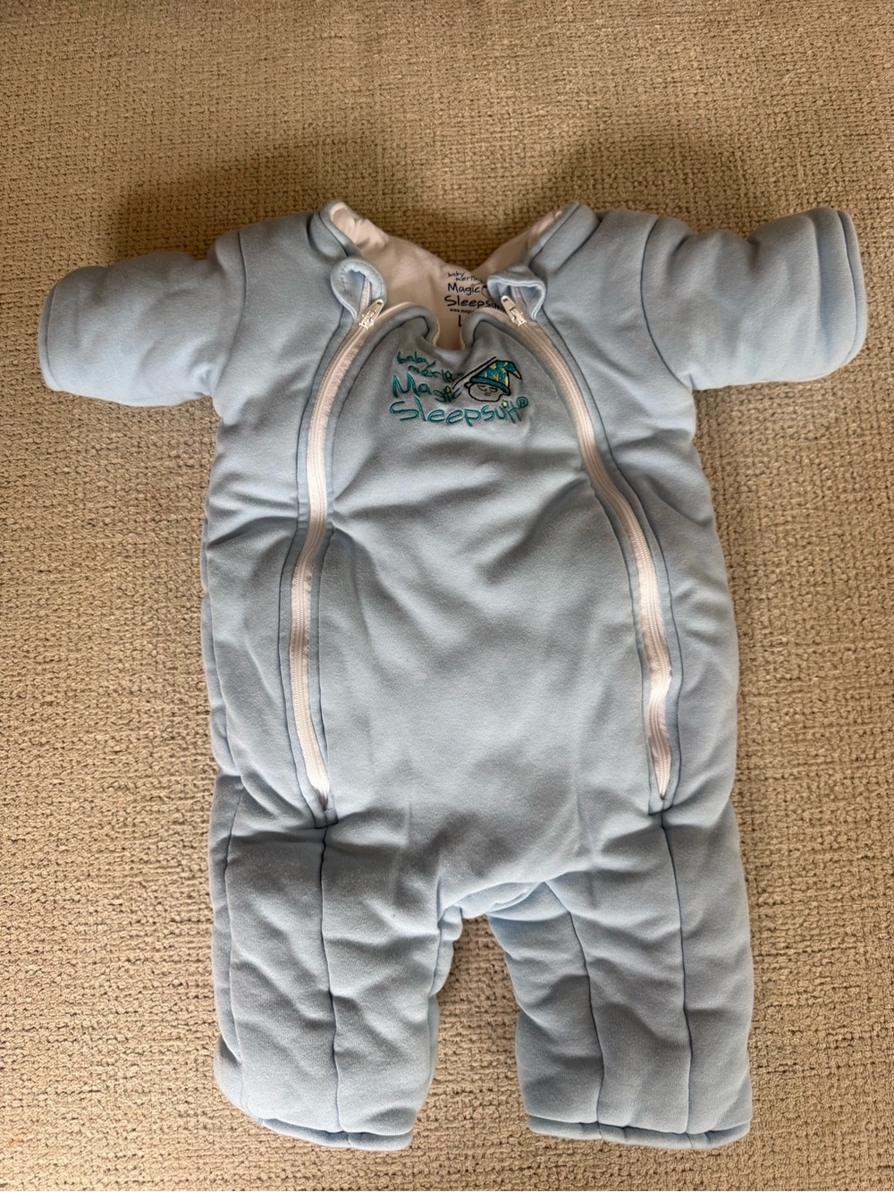 Baby Merlins Magic Sleepsuit Light Blue